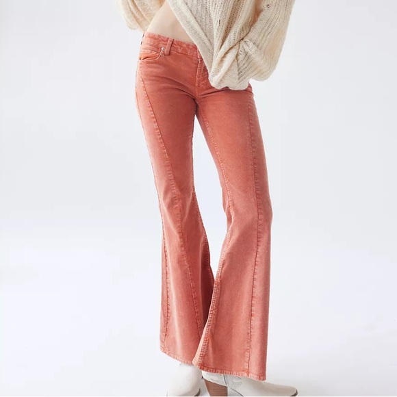 BDG corduroy orange extreme flare cord pants bell bottom retro - Picture 1 of 8